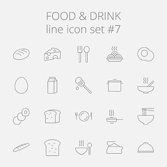 Image showing Food and drink icon set.