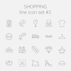 Image showing Shopping icon set.