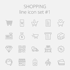 Image showing Shopping icon set.