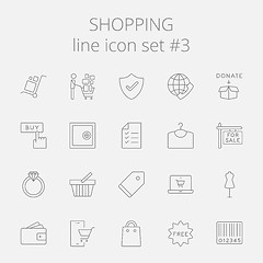 Image showing Shopping icon set.