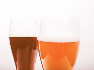 Image showing  Two glasses of German beer vintage