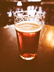 Image showing  Pint of beer vintage