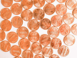 Image showing  Dollar coins 1 cent vintage