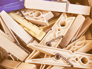 Image showing  Clothing pegs vintage