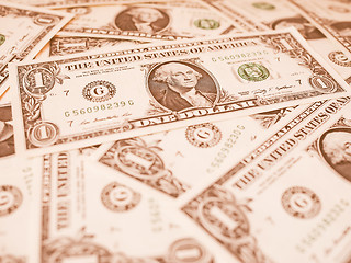 Image showing  Dollar notes 1 Dollar vintage