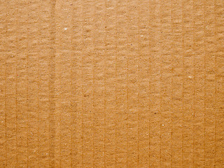 Image showing Retro look Brown corrugated cardboard background