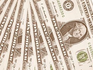 Image showing  Dollar notes 1 Dollar vintage