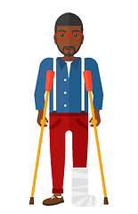 Image showing Patient with broken leg.