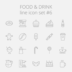 Image showing Food and drink icon set.