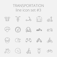 Image showing Transportation icon set.