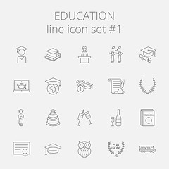 Image showing Education icon set.