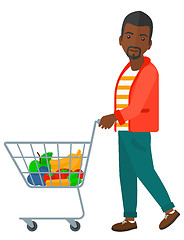 Image showing Customer with trolley.