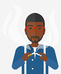 Image showing Man quit smoking.