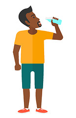 Image showing Man drinking water.