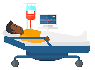 Image showing Patient lying in bed.