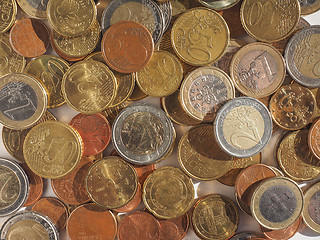 Image showing Euro coins background