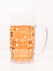 Image showing Retro looking Lager beer glass