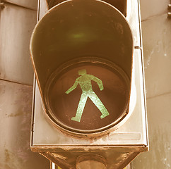 Image showing  Traffic light sign vintage