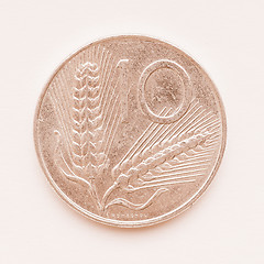 Image showing  Italian lira coin vintage