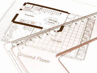 Image showing  Technical drawing vintage