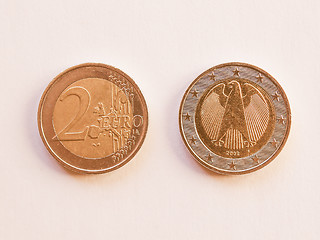 Image showing  Euro coin vintage