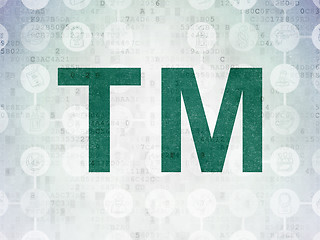 Image showing Law concept: Trademark on Digital Paper background