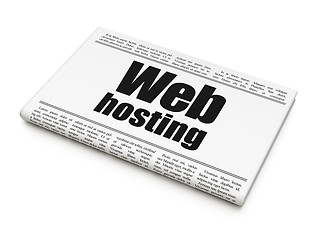 Image showing Web design concept: newspaper headline Web Hosting