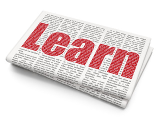 Image showing Learning concept: Learn on Newspaper background