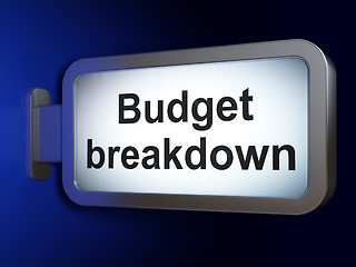 Image showing Finance concept: Budget Breakdown on billboard background