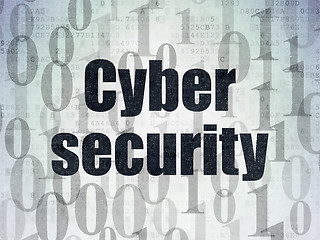 Image showing Protection concept: Cyber Security on Digital Paper background