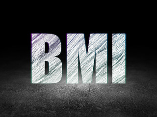 Image showing Healthcare concept: BMI in grunge dark room