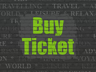 Image showing Travel concept: Buy Ticket on wall background