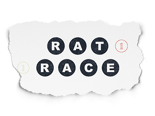 Image showing Business concept: Rat Race on Torn Paper background