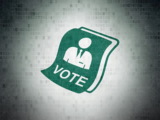 Image showing Political concept: Ballot on Digital Paper background