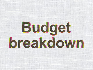 Image showing Finance concept: Budget Breakdown on fabric texture background