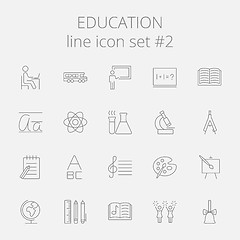 Image showing Education icon set.