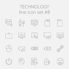 Image showing Technology icon set.