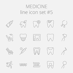 Image showing Medicine icon set.