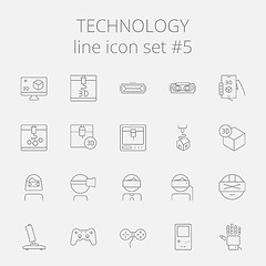 Image showing Technology icon set.