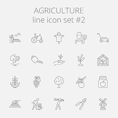 Image showing Agriculture icon set.