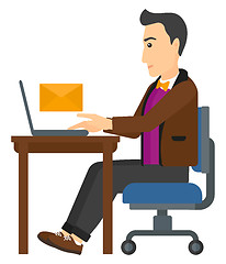 Image showing Man receiving email.