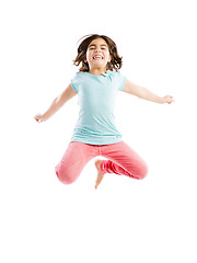 Image showing Girl jumping