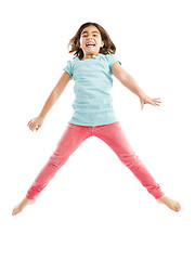 Image showing Girl jumping