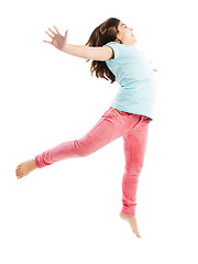 Image showing Girl jumping