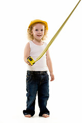 Image showing Little construction worker