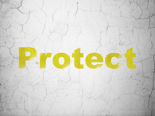 Image showing Safety concept: Protect on wall background