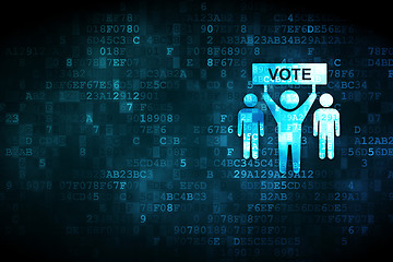 Image showing Political concept: Election Campaign on digital background