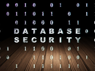 Image showing Programming concept: Database Security in grunge dark room