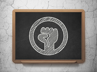 Image showing Politics concept: Uprising on chalkboard background