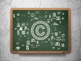 Image showing Law concept: Copyright on School Board background